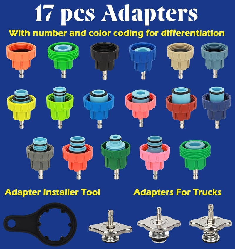GallopMax Radiator Pressure Tester Kit Coolant Pressure Tester Set with 31 PCS Universal Adapters Automotive Vacuum Type Coolant Refill for Vehicle - Image 3